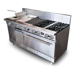 intama.mx/023 Estufa múltiple industrial TAMA acero inoxidable (171×78×90cm) 241kg.