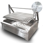 intama.mx/045 Asador argentino TAMA empotrable carbón acero inoxidable (90×70x25cm) 51kg.