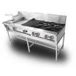 intama.mx/020 Estufa múltiple industrial TAMA acero inoxidable (171× 77×90cm) 155kg.