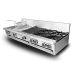 intama.mx/019 Estufa múltiple industrial TAMA empotrable acero inoxidable (171×77×30cm) 143kg.