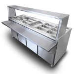 intama.mx/076 Bufetera Industrial Caliente TAMA (210×70×90cm) 119kg.