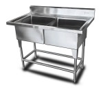 intama.mx/087 Tarja industrial doble TAMA acero inoxidable (120×70×90cm) 27kg.