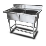 intama.mx/087 Tarja industrial doble TAMA acero inoxidable (120×70×90cm) 27kg.