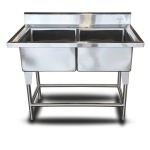 intama.mx/087 Tarja industrial doble TAMA acero inoxidable (120×70×90cm) 27kg. - Image 2