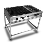intama.mx/042 Asador gas y estufa TAMA acero inoxidable (103x65x90cm) 54kg.