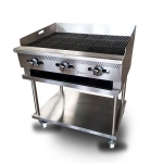 intama.mx/054 Asador industrial TAMA de gas acero inoxidable (90x70x90cm) 129kg.