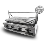 intama.mx/052 Asador argentino Hibrido TAMA empotrable de gas y carbón acero inoxidable (120×70cm) - Image 2