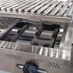 intama.mx/051 Asador argentino Hibrido TAMA empotrable de gas y carbón acero inoxidable (90×70cm) - Image 2