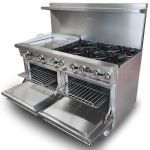 intama.mx/130 Estufa industrial TAMA dos hornos acero inoxidable (151×78×146cm) 346kg.