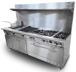 intama.mx/145 Estufa múltiple industrial Super Master King TAMA acero inoxidable (225×80×90cm) 325kg.